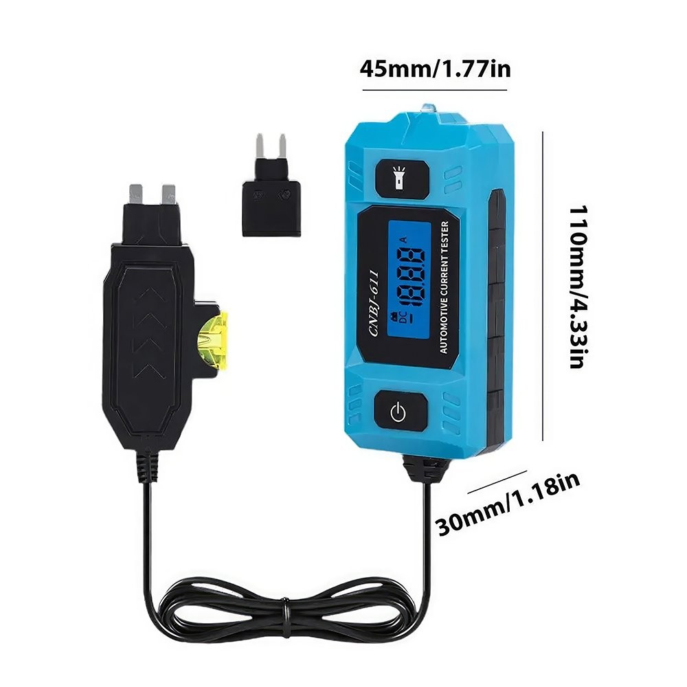Car Circuit Tester Current Test Fuse Diagnostic Tool Range 0.01~19.99A Detector