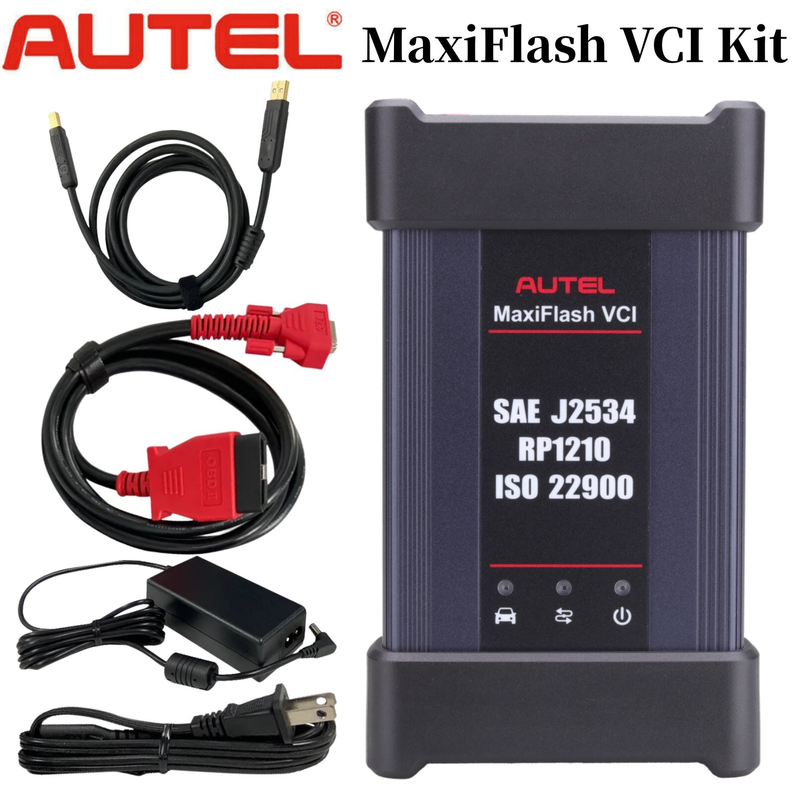 Autel MaxiFlash VCI Kit SAE J2534 Reprogramming Compliant CAN FD 4 CAN Channels