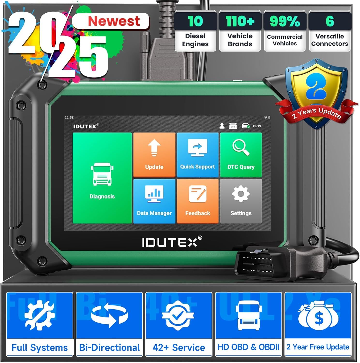 IDUTEX Speed Limit Adjustment HEAVY DUTY Trucks Scanner Diagnostic Tool DPF OIL