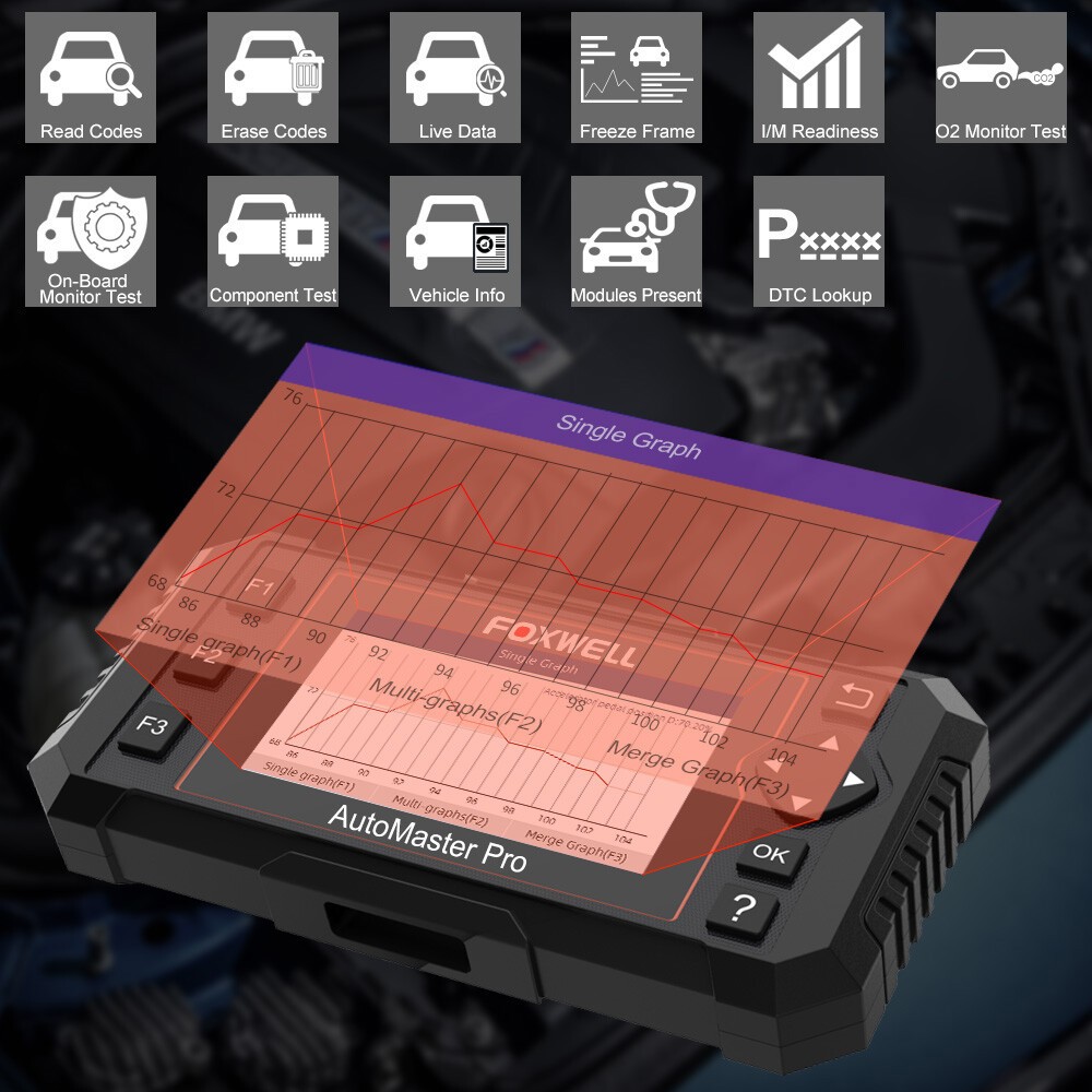 FOXWELL NT614 Elite Car Scanner with Oil Reset & SAS Calibration