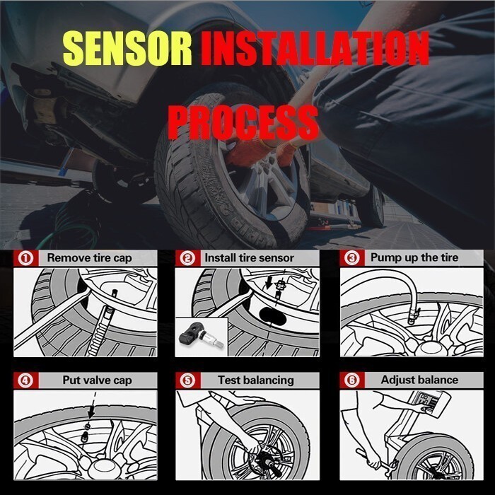 8pack LTR-03 TPMS Sensors, TPMS Sensor 315MHZ+433MHZ RF Dual Frequency Tire*^