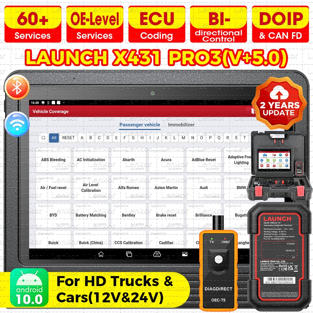 2025 LAUNCH X431 PRO3S+ V5.0 PRO Bidirectional Car Diagnostic Scanner Key Coding