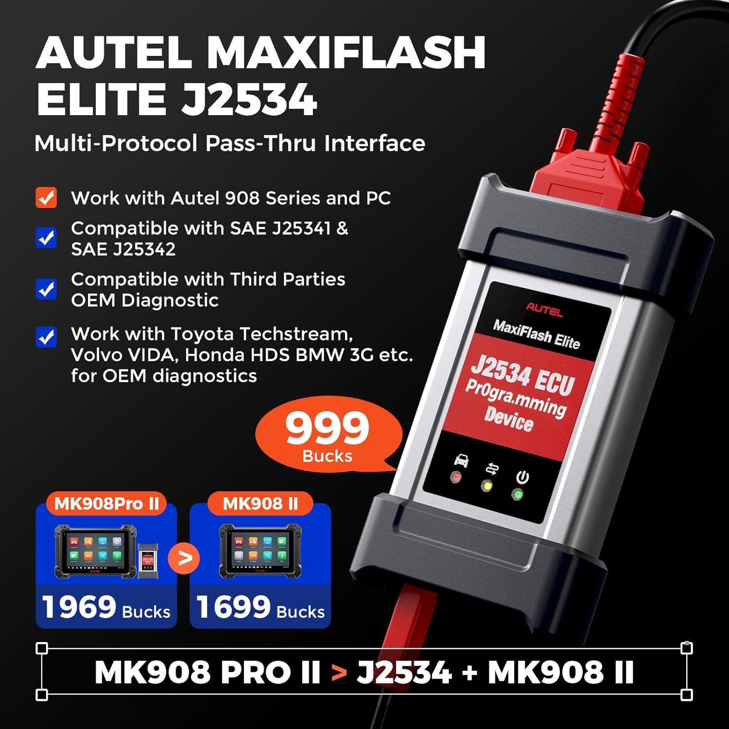 Autel MaxiSys MS908S PRO II Full System Car Scan Tool ECU Coding & Active Test