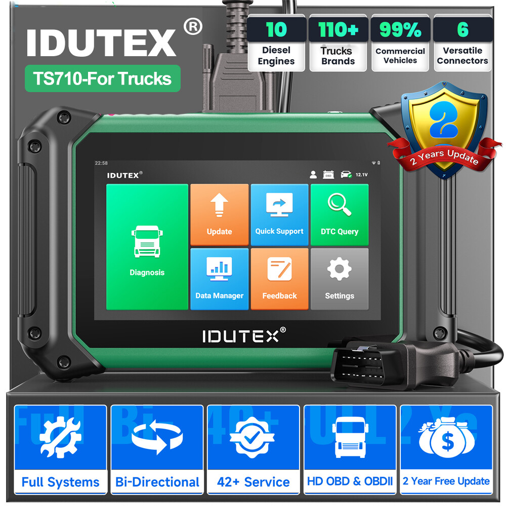 IDUTEX TS710 Heavy Duty Truck OBD2 Scanner Full Systems Truck Diagnostic Tool US