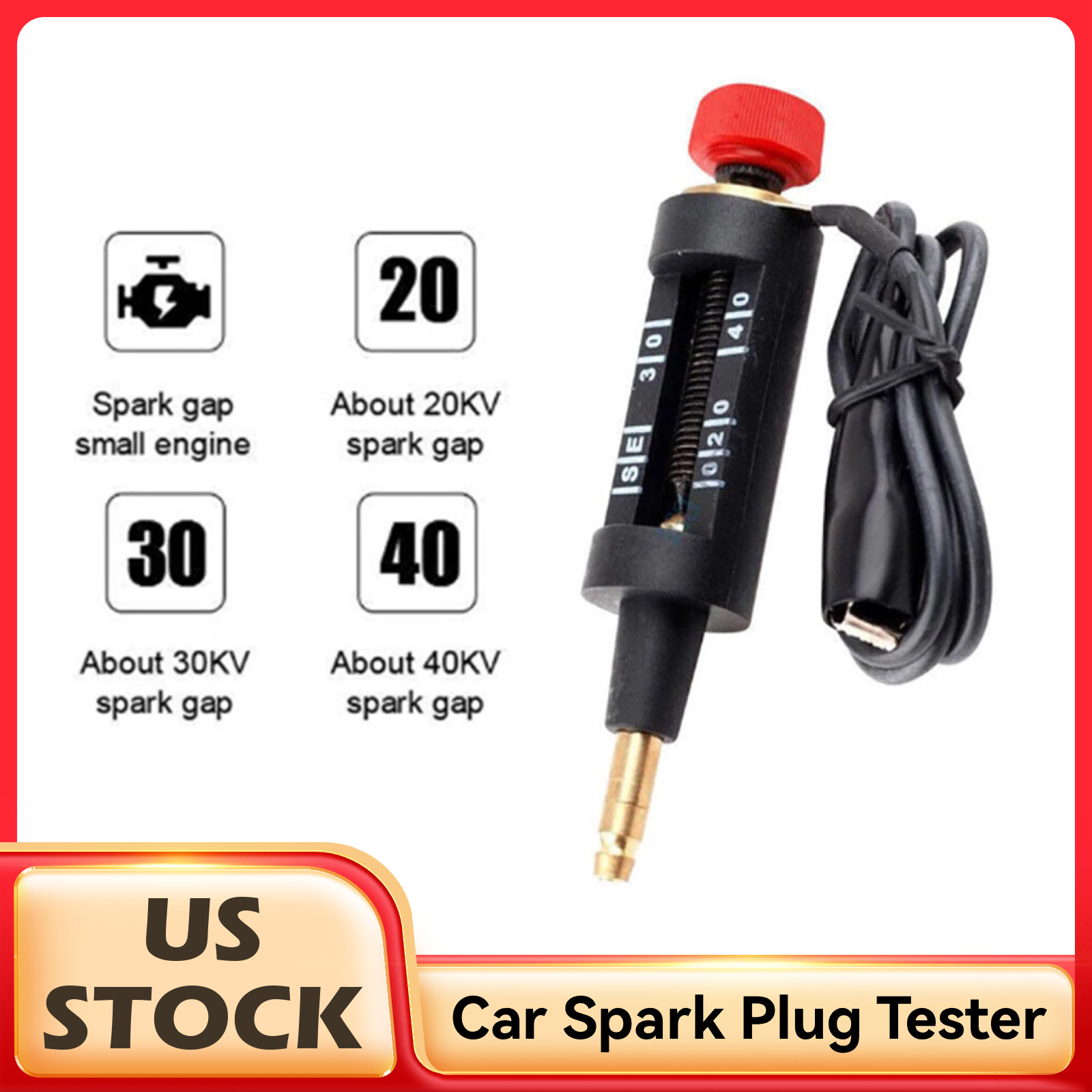 Automotive In Line Spark Plug Tester High Energy Ignition Coil Engine Diagnostic