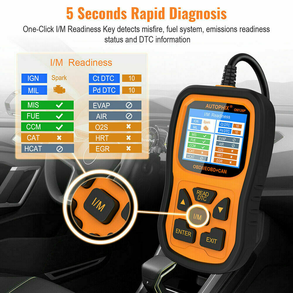 Autophix OM126P Universal OBD2 Scanner Code Reader Automotive Scanner EOBD JOBD
