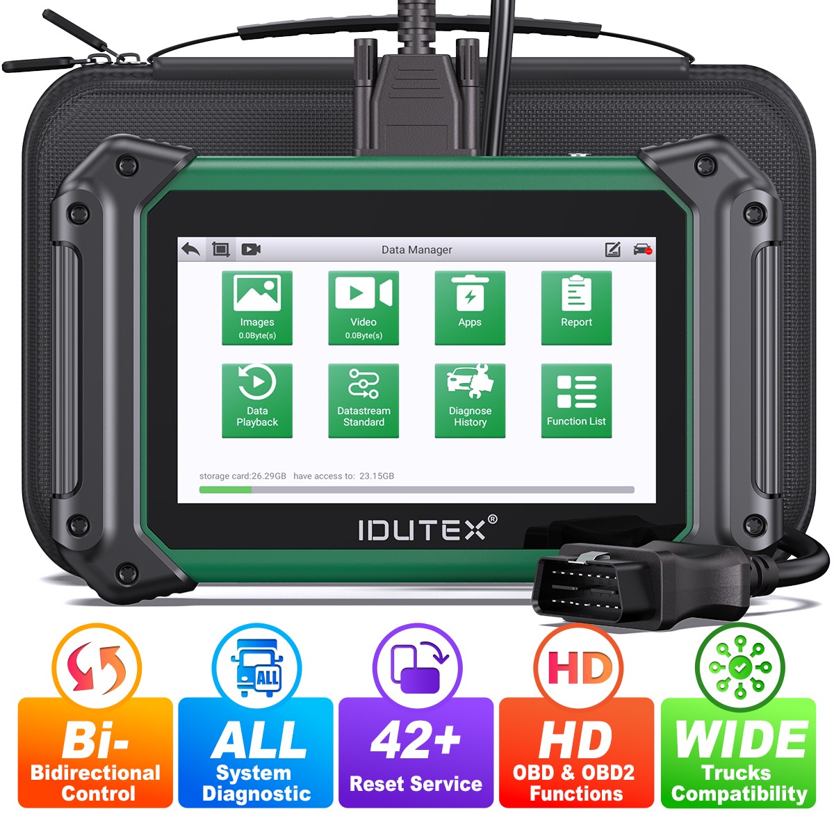 IDUTEX TS710 Heavy Duty Truck Diesel Diagnostic Scanner DPF Regen Bidirectional