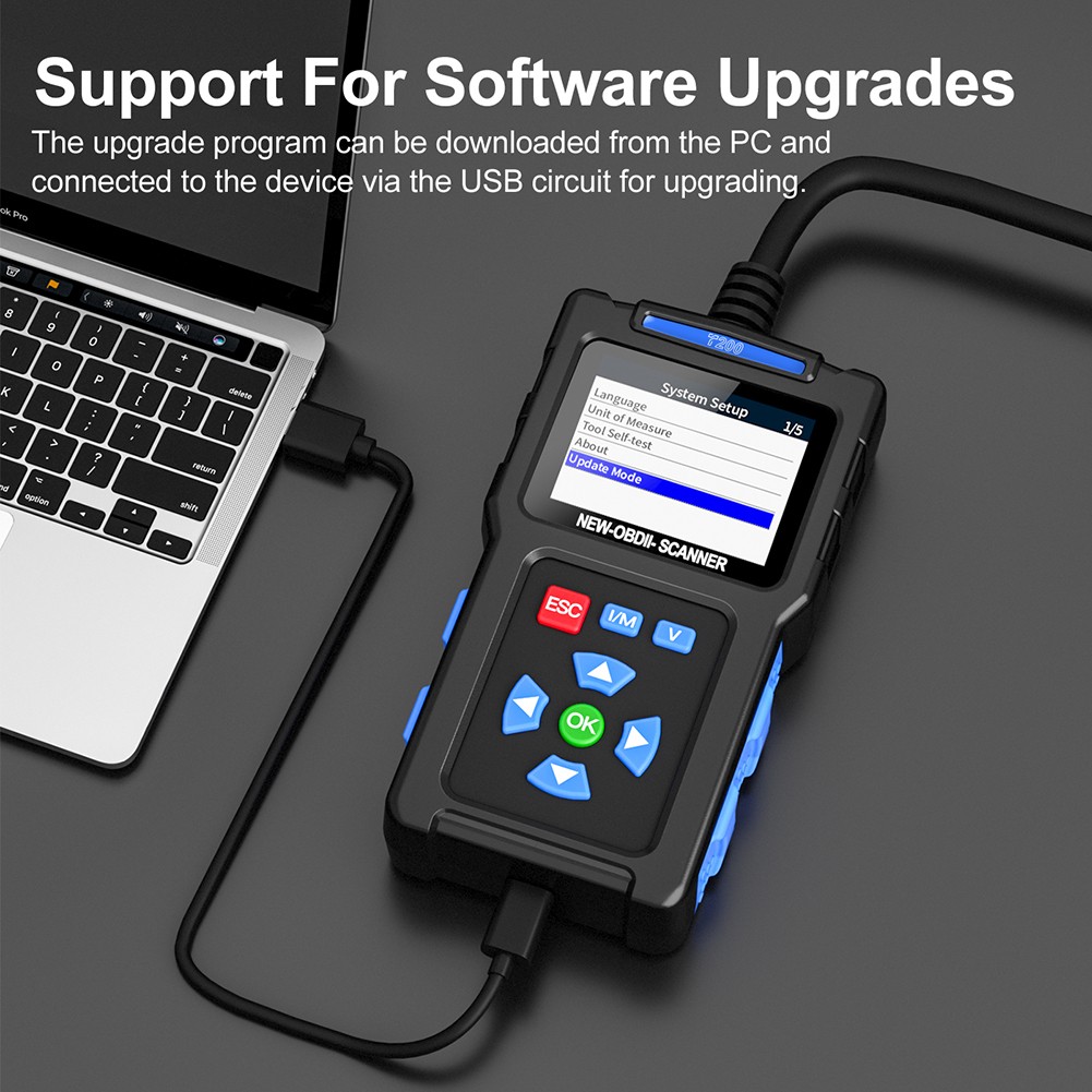 T200 OBD2 Scanner I/M Status Code Reader ECU Info DTC Lookup