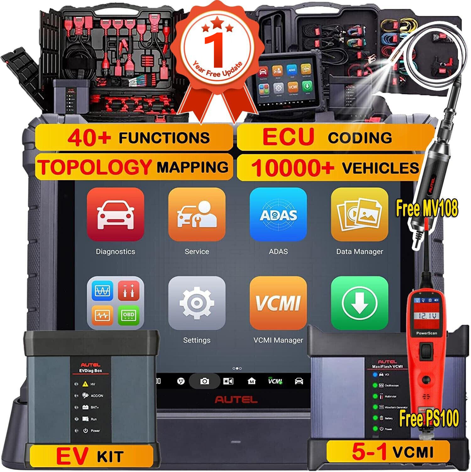 Autel MaxiSys ULTRA EV MSULTRA Auto Diagnostic Scanner VCMI Programming Coding