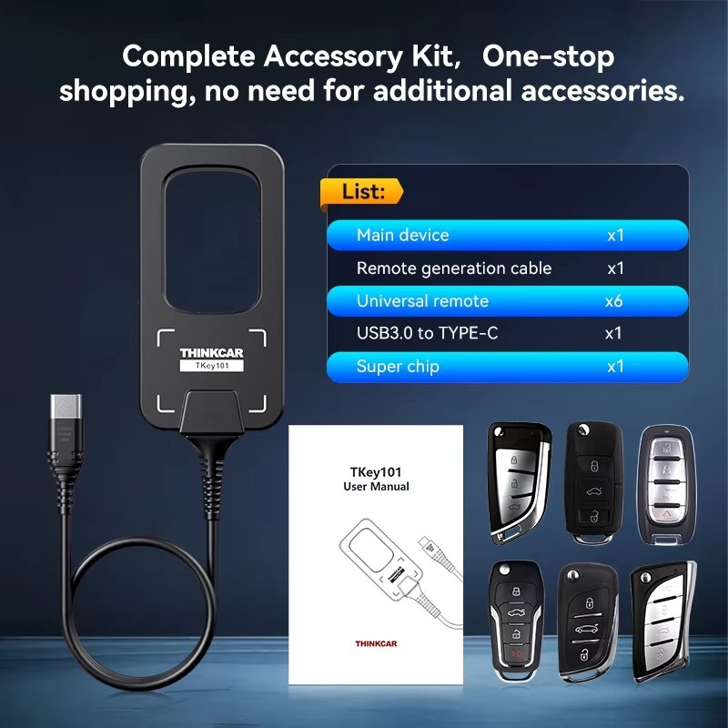 THINKCAR TKEY101 Key Programmer KEY Coding Fob Remote Control For 892BT 689BT