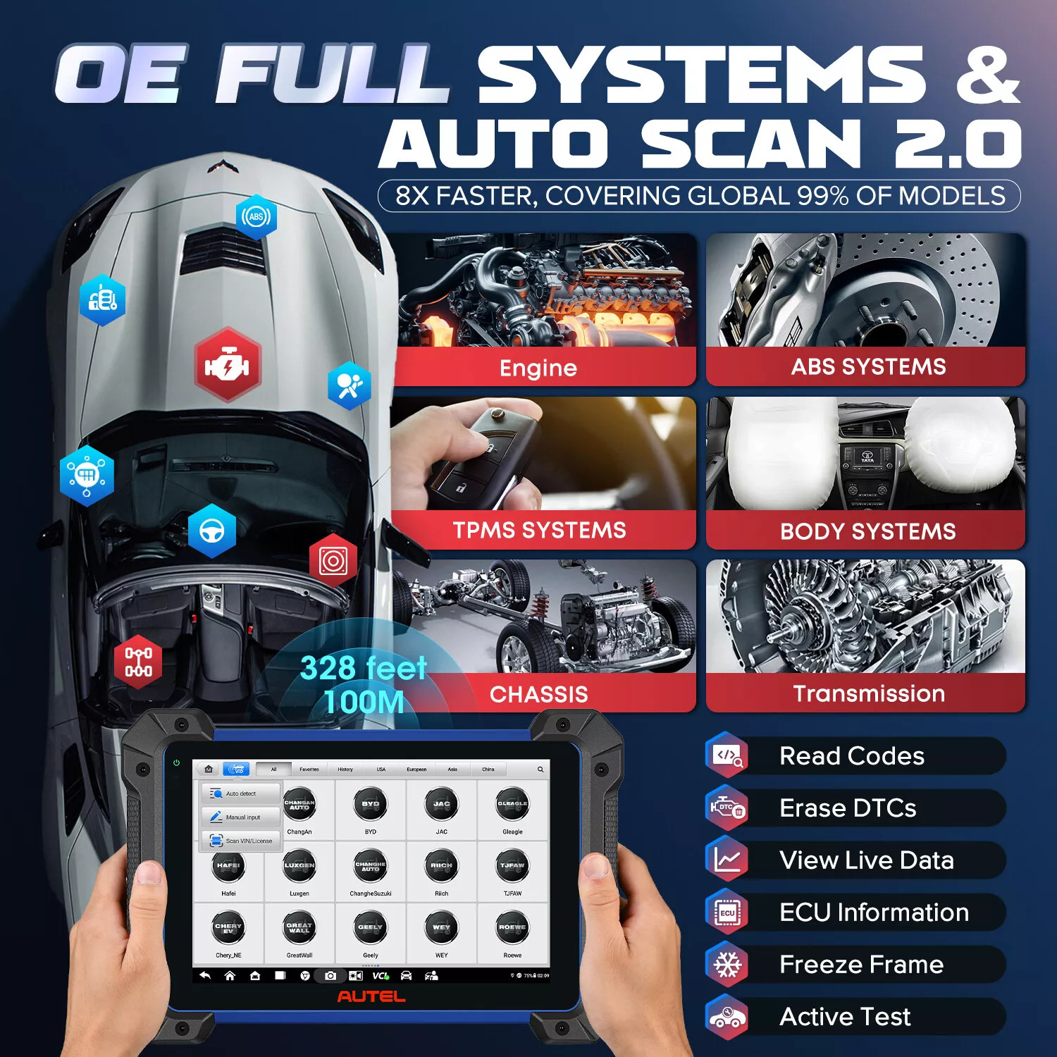 Autel Autolink AL319 OBD2 CAN OBDII Auto Car Code Reader Diagnostic Scanner Tool