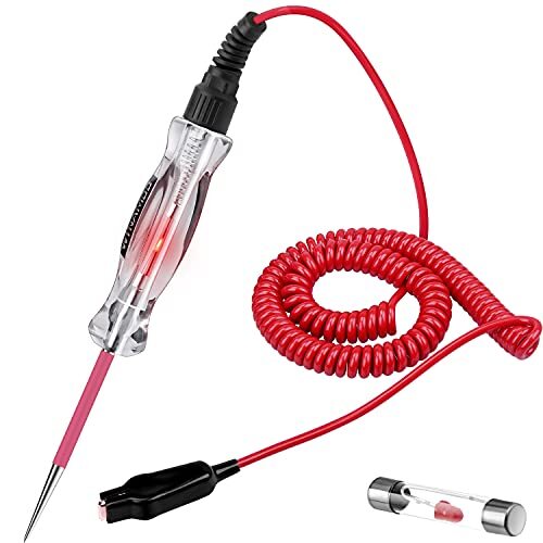 Premium LED Bulb Automotive Circuit Tester, 6-24V Test Light with 135″ PU Extend