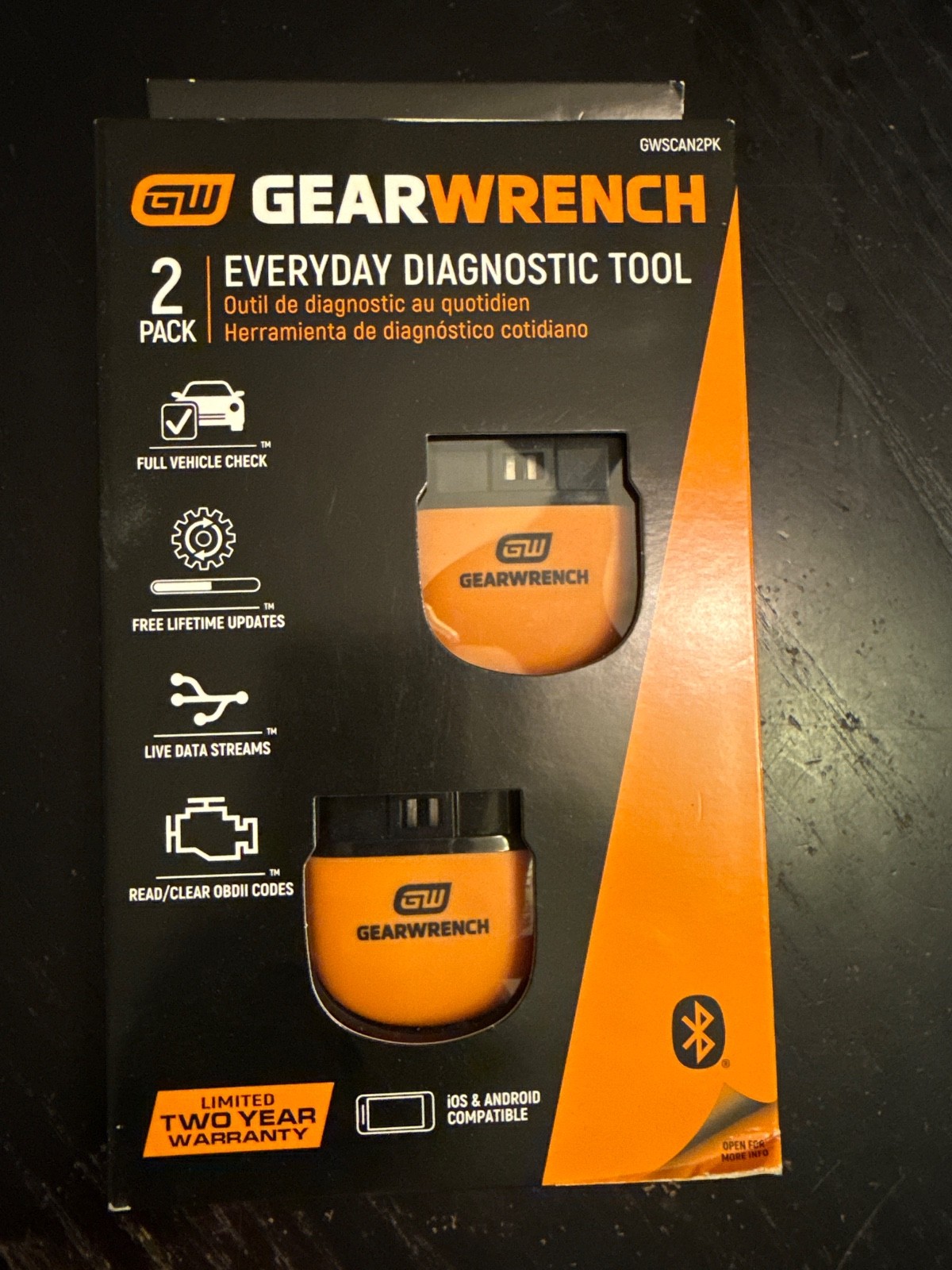 GEARWRENCH Everyday Diagnostic Tool OBDII Scanner GWSCAN – Fast Shipping! 2Pack