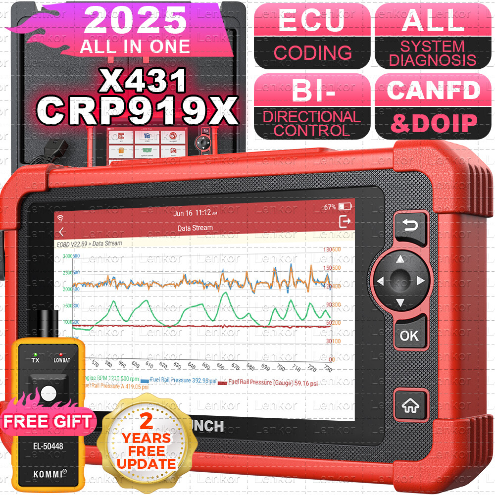 LAUNCH CRP919X OBD2 Scanner Bidirectional Car Diagnostic Tool Key Programming