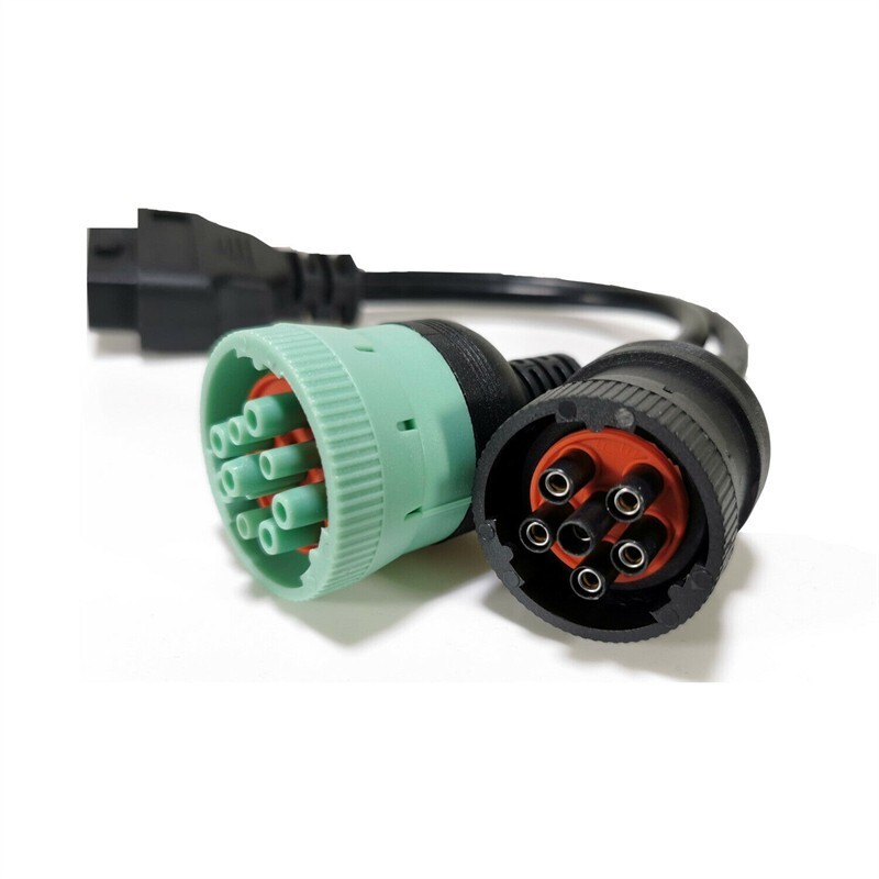 OBD2 Truck Diagnostic Tool 16 Pin Cable J1708 J1939 Connector OBD to 6Pin 9Pin