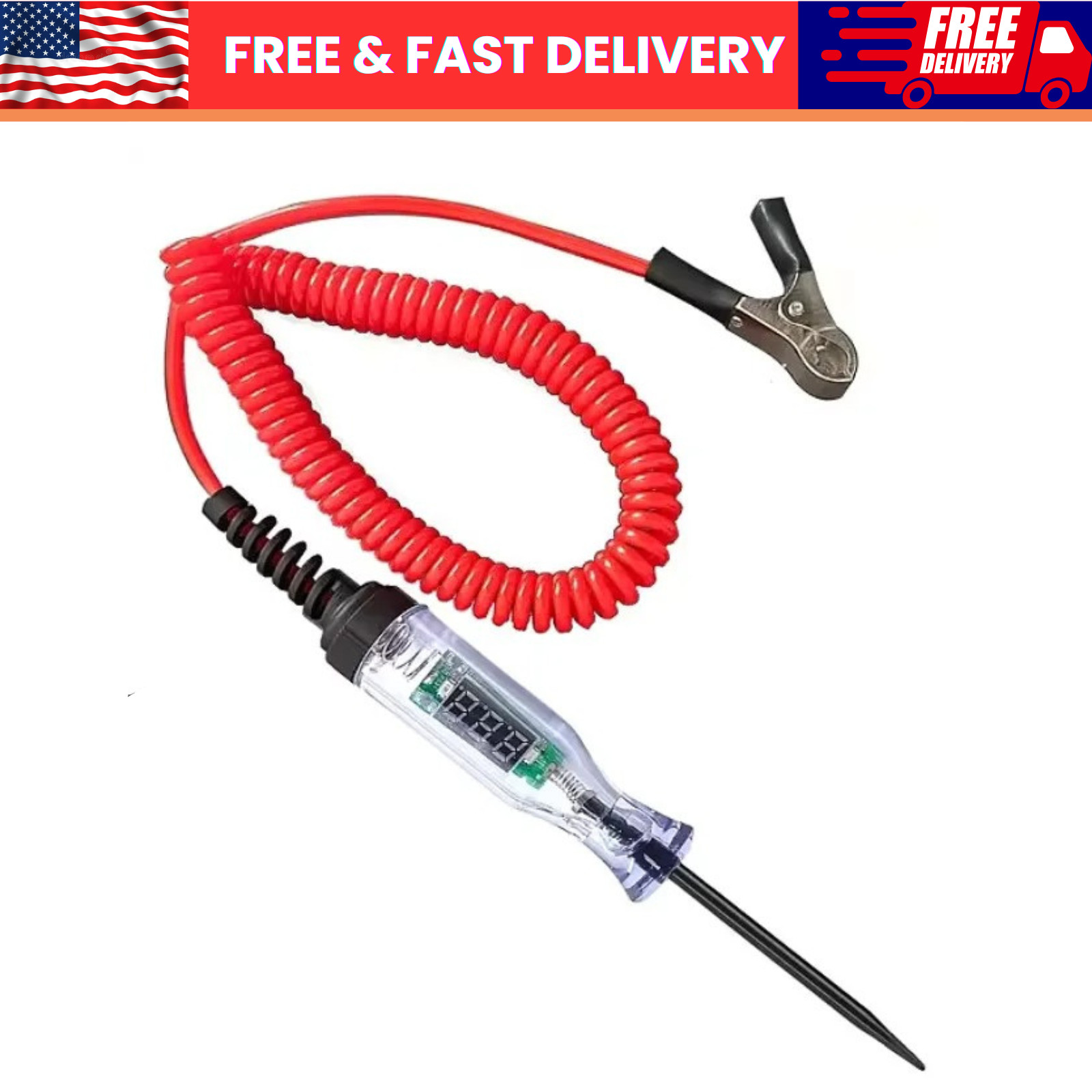 Digital Electric Voltage Circuit Tester Automotive Test Light Car Truck 6V12V24V