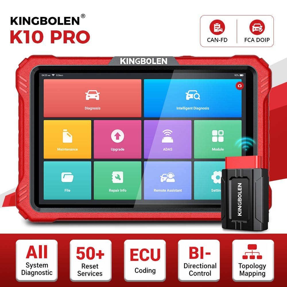 Kingbolen K10 PRO Car Diagnostic Tools Full Systems Advanced ECU Coding Scanner