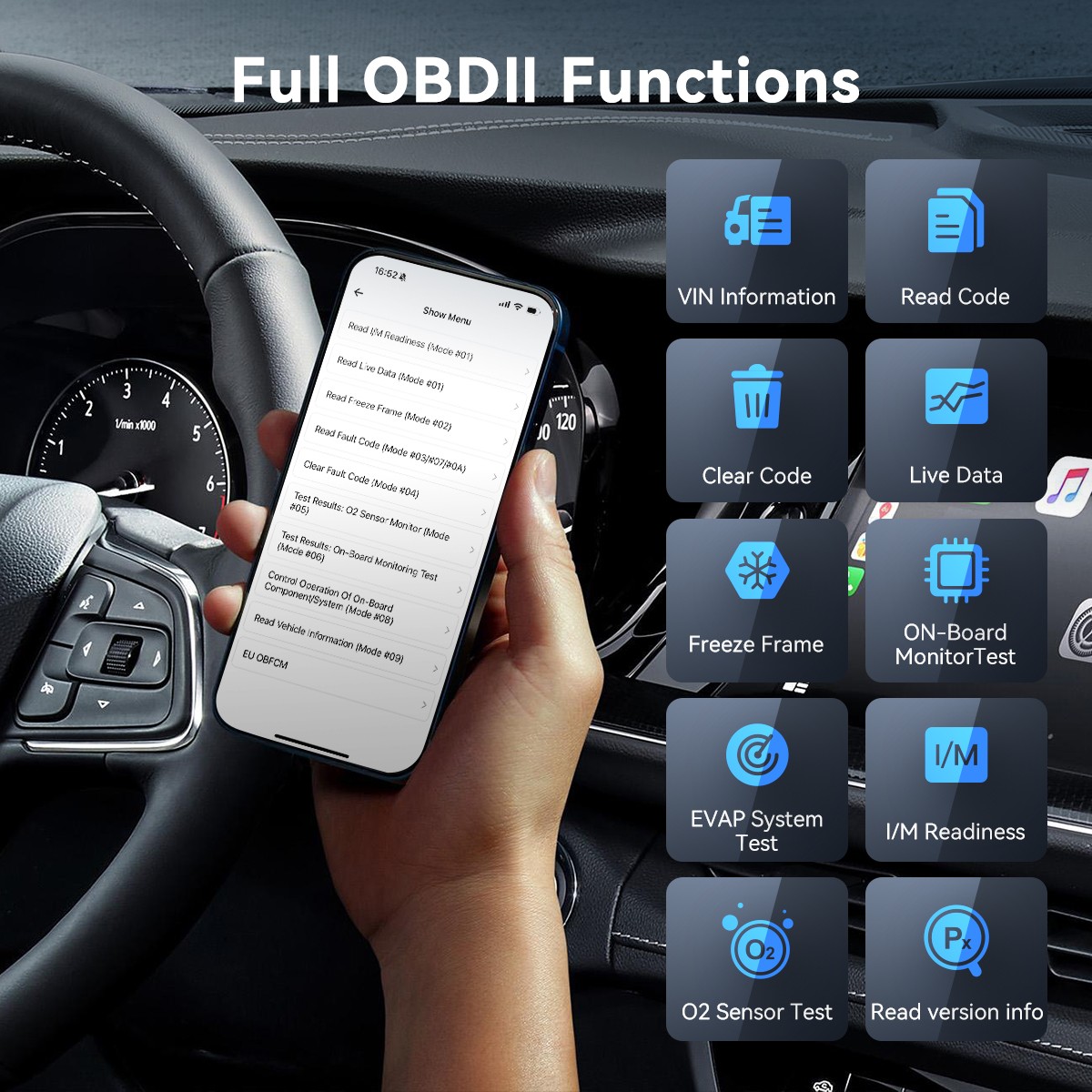 MUCAR BT200 MAX OBD2 Scanner All System Diagnostic Tool 15 Reset IMMO Oil Reset