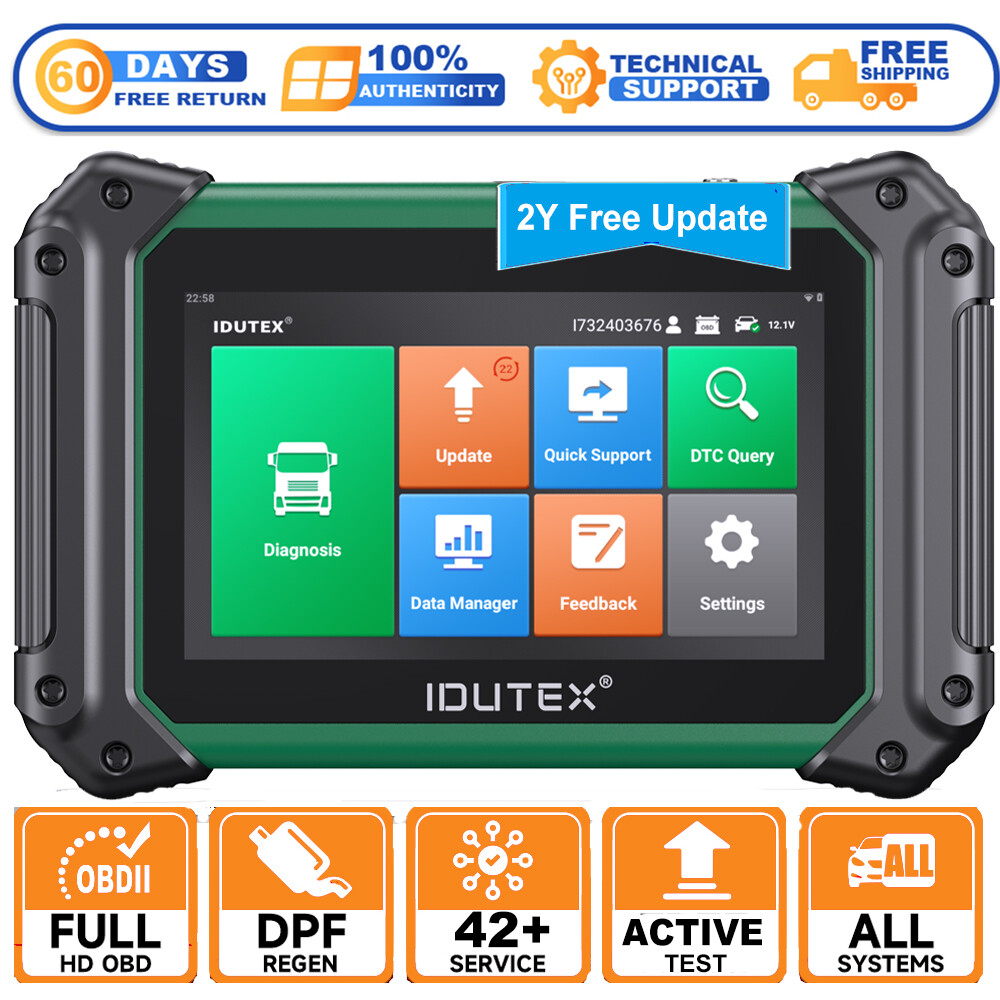 IDUTEX TS710 Heavy Duty Truck OBD2 Scanner Full Systems Truck Diagnostic Tool US