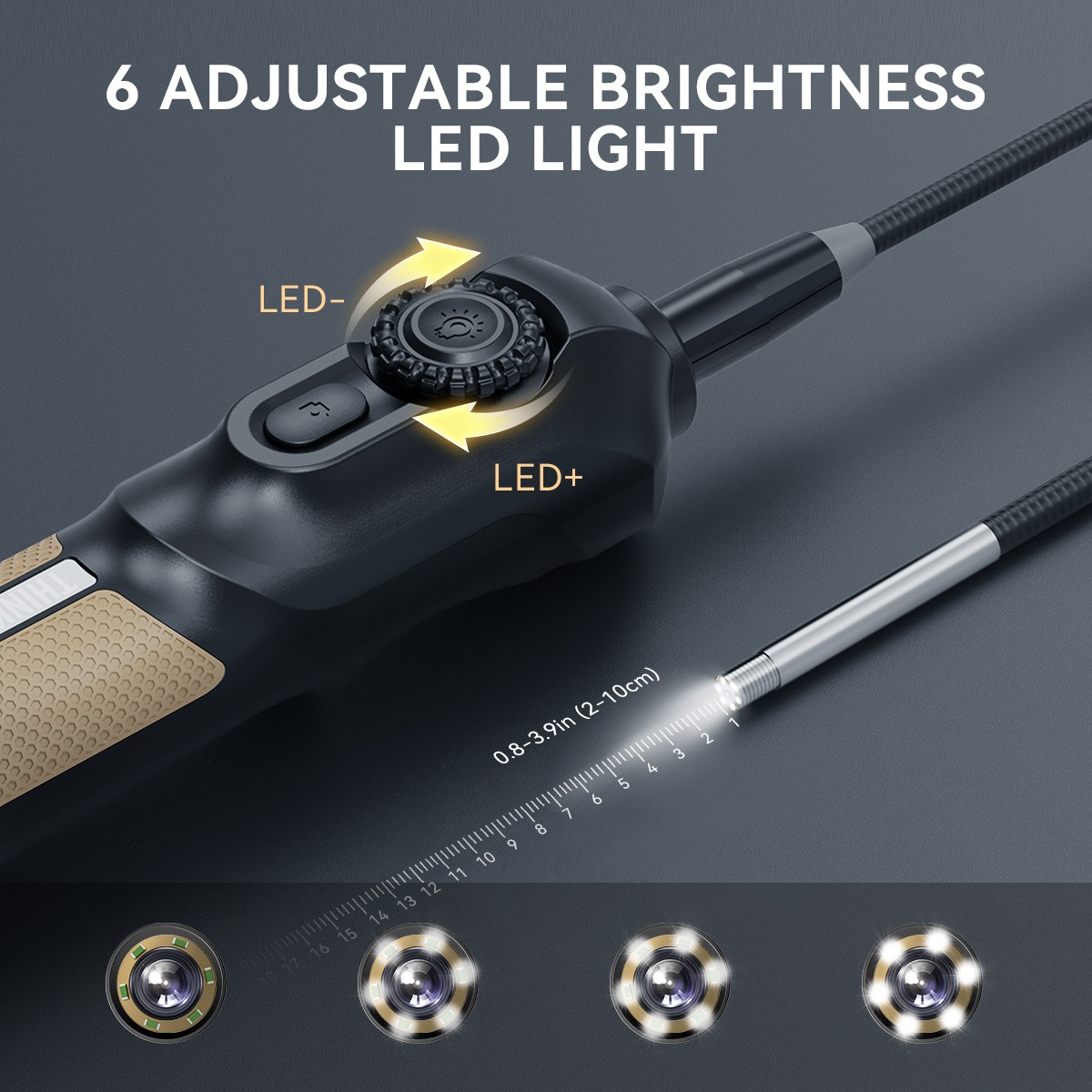 6LED USB Snake Endoscope Borescope HD Inspection Camera Scope For Android Type C