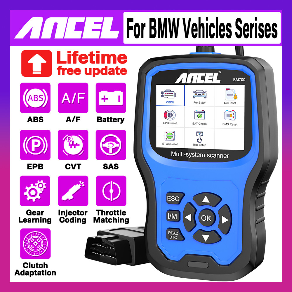 ANCEL BM700 Diagnostic OBD2 Scanner All System Code Reader EPB Oil ABS DPF Reset