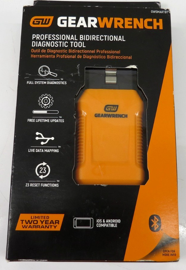 GearWrench GWSMARTBT Professional Bidirectional Diagnostic Tool OBD II Bluetooth