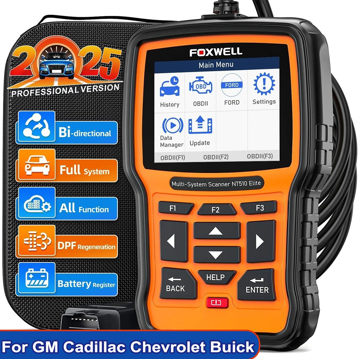 For Buick Oil EPB ABS Bleeding OBD2 Scanner Bidirectional All System Diagnostic