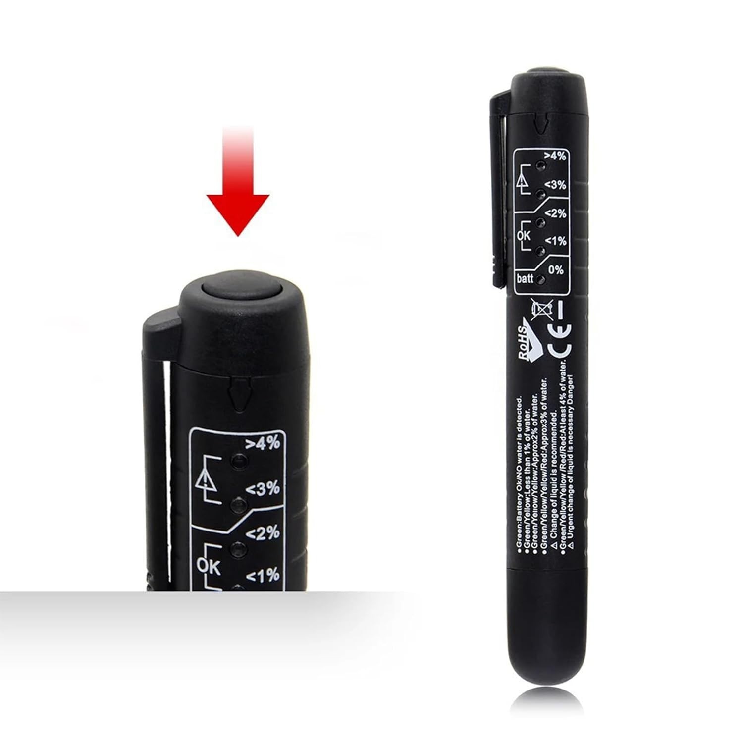 Brake Fluid Tester Pen for Dot3 Dot 4 Dot 5 Moisture Content Checker Tool