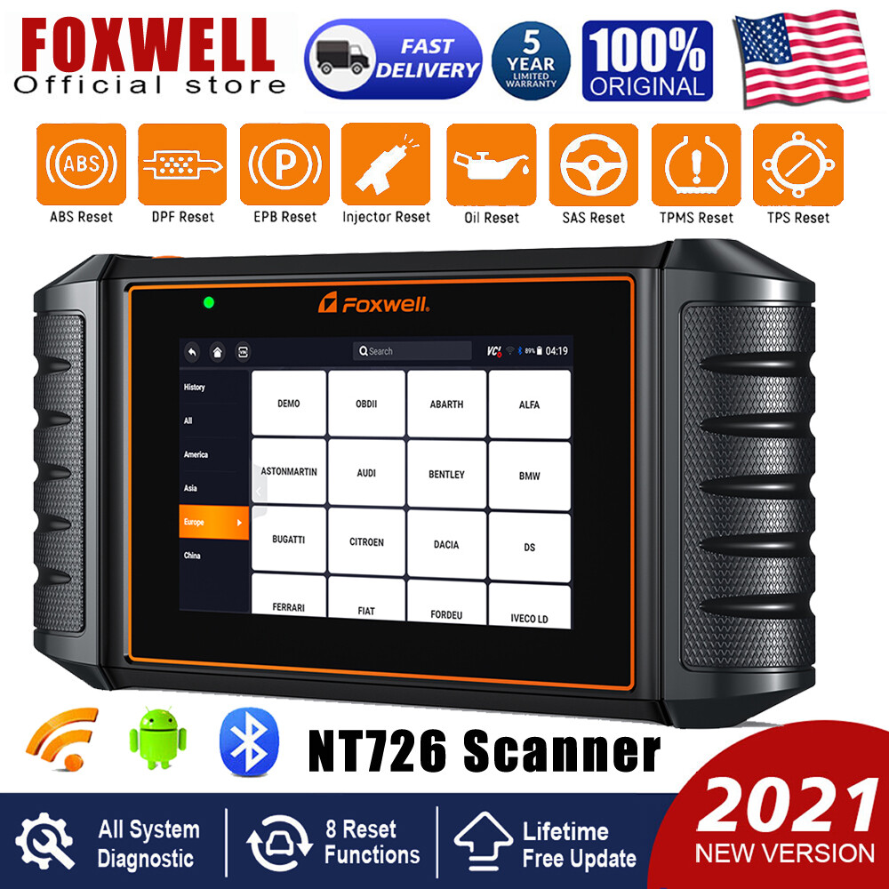 Foxwell NT726 Car All System Diagnostic ABS TPMS DPF Scanner OBD2 Code Reader US
