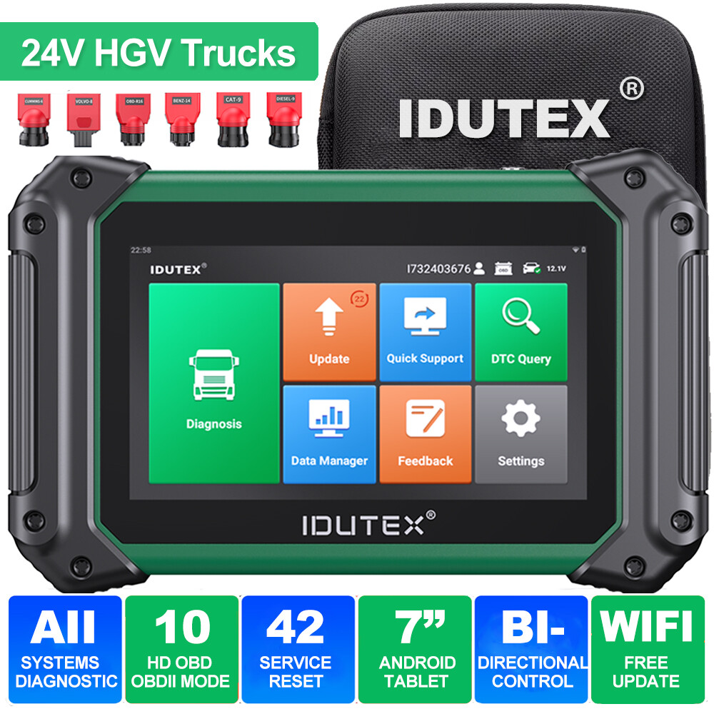 IDUTEX TS710 Heavy Duty Truck Diesel Diagnostic Scanner DPF Regen Actuation Test