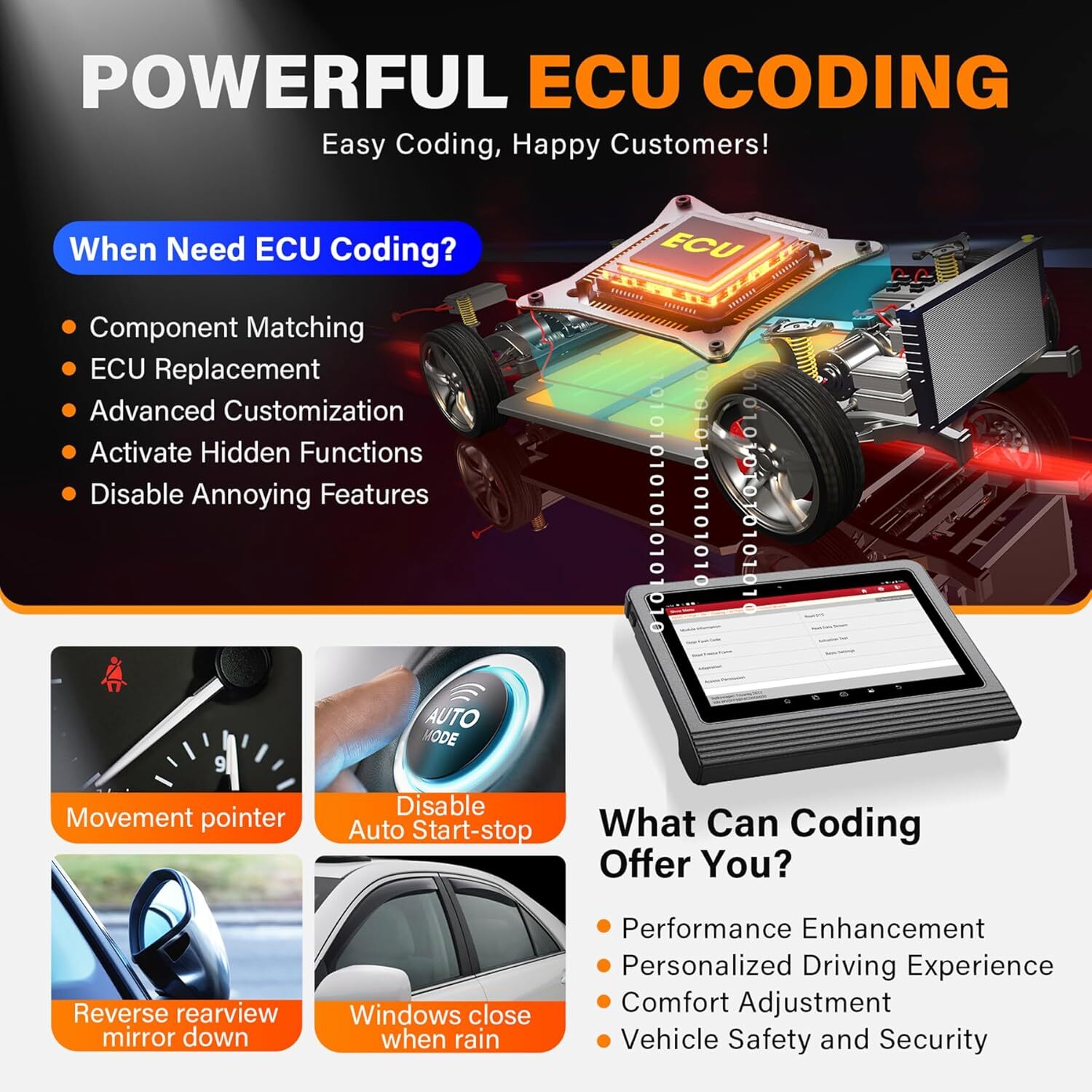 LAUNCH X431 PRO3S V+ 5.0 ELITE PRO5 Car Diagnostic Tool J2534 Programming Coding
