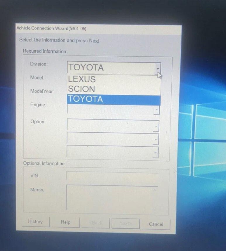 Laptop Scanner Code Reader For Toyota Lexus Scion V18.00.008. win pro 11 pro