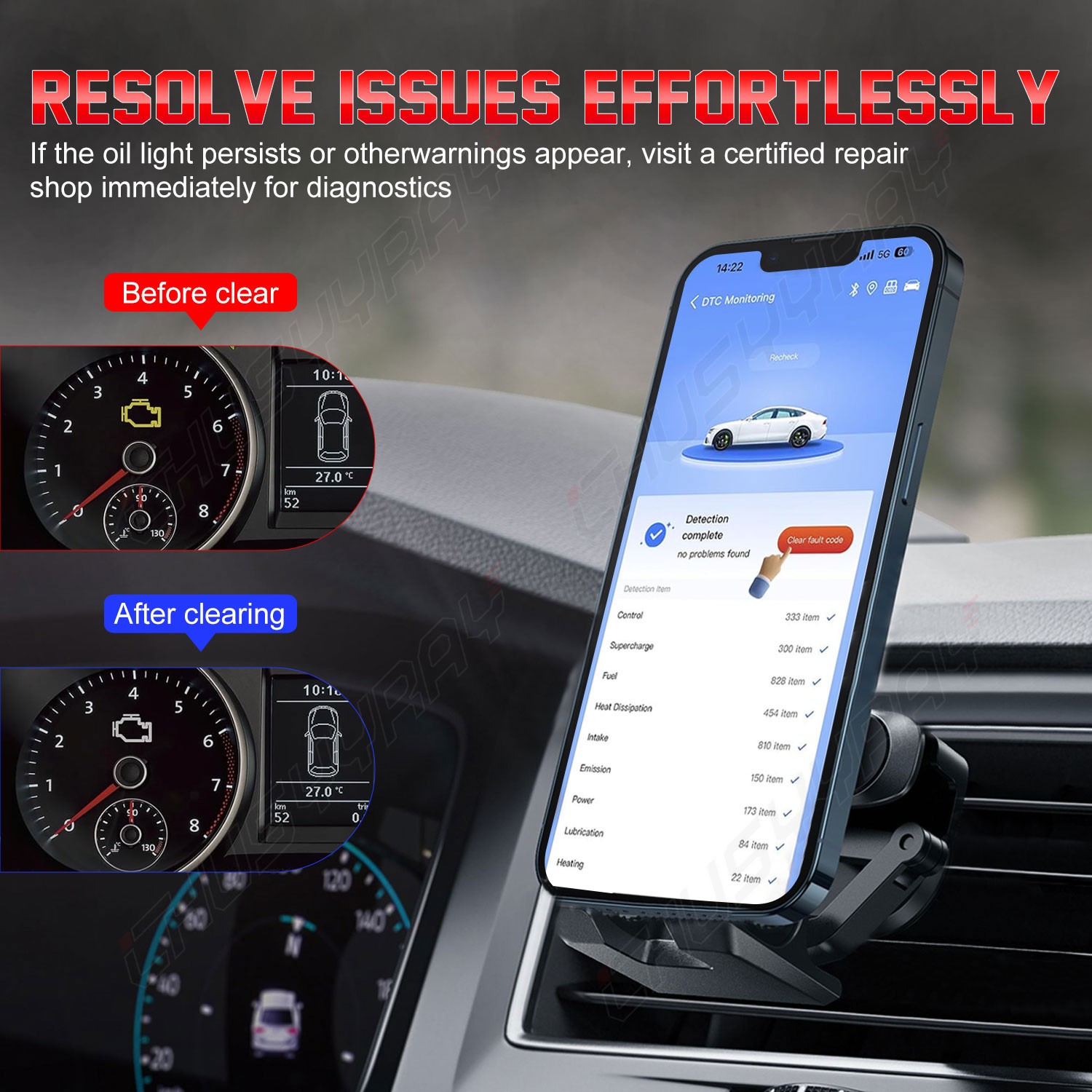 ELM327 Car OBD2 Code Reader WIFI Bluetooth Auto Diagnostic Tool FOR Iphone IOS