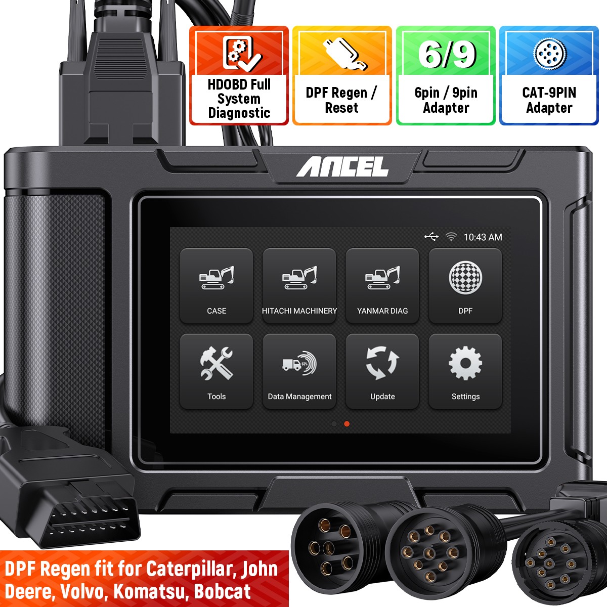 Construction Machinery Heavy Duty Truck OBD Scanner Diagnostic for John Deere…
