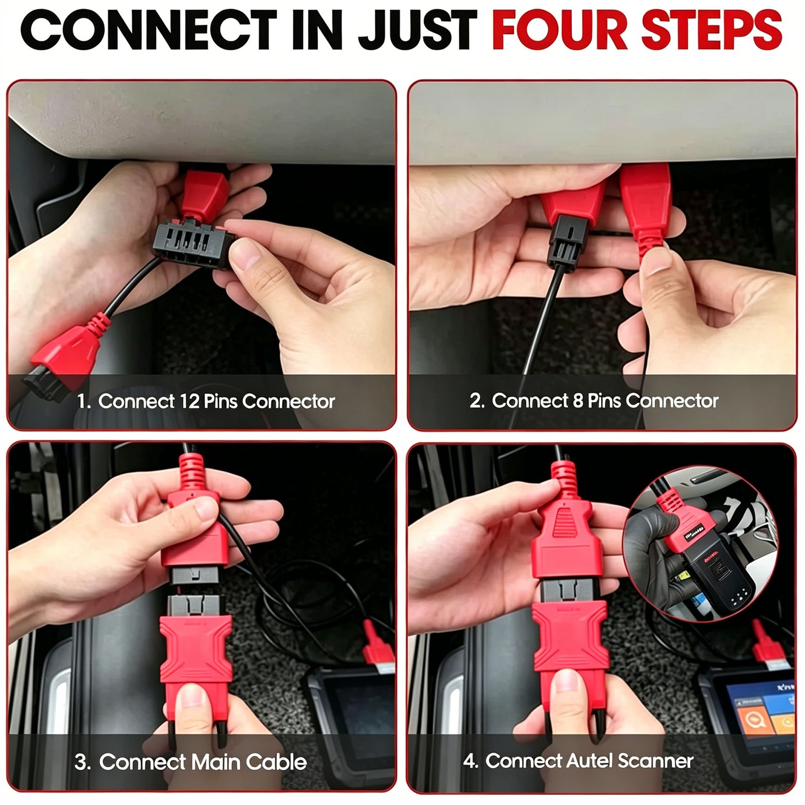 OBD2 12+8 Adapter for Chrysler 2018+, FCA SGW Bypass Cable, Jeep Dodge Ram Acces