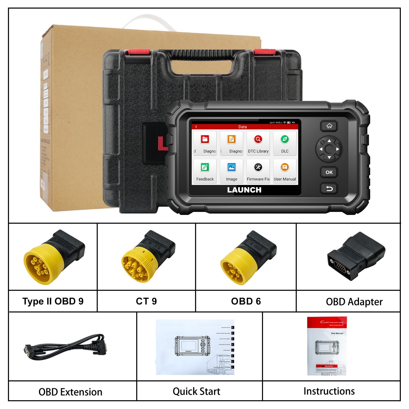Launch CRP129 HD Heavy Duty Truck All System Scanner Diagnostic Tool DPF Regen