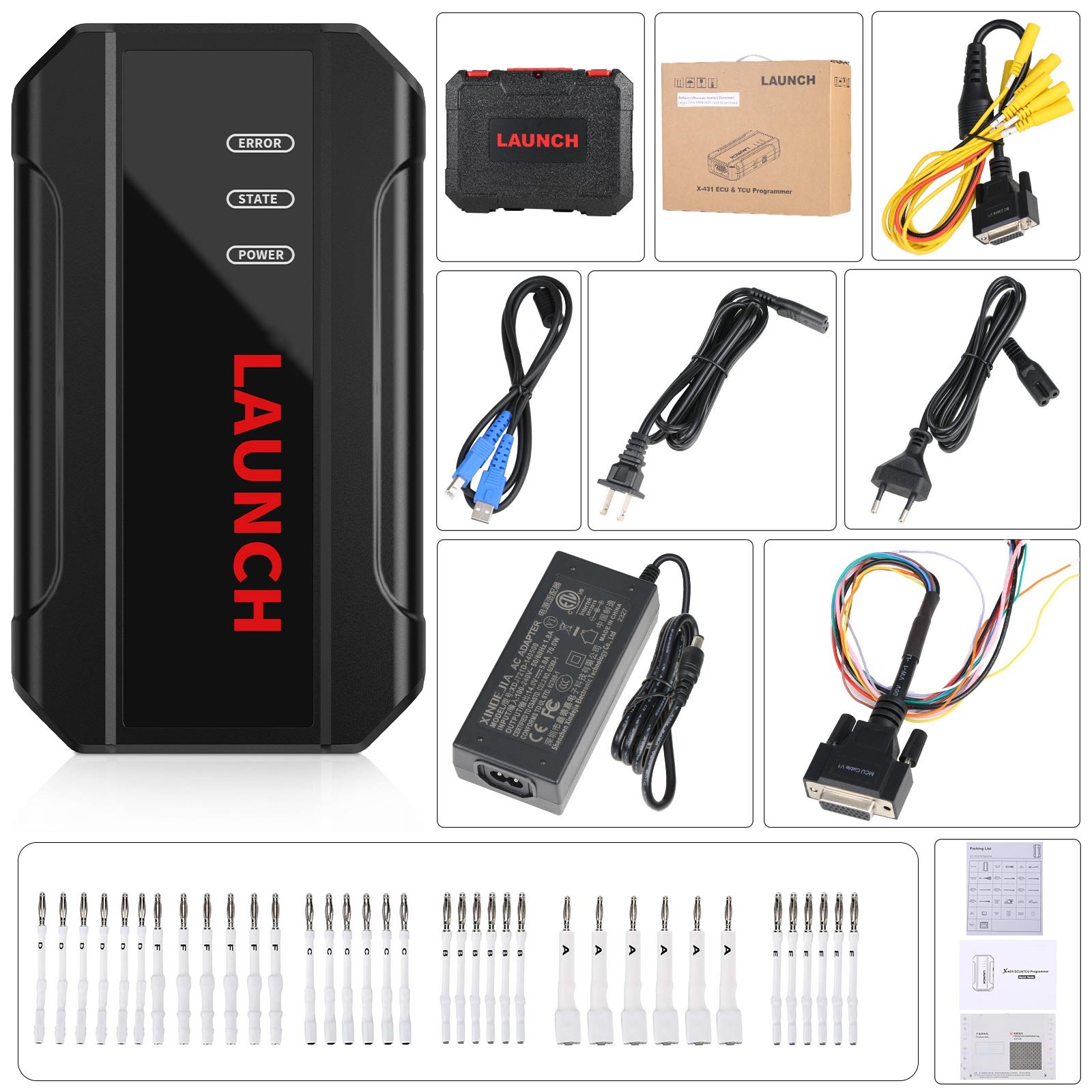 Launch X-431 E-CU &TCU Progarmmer Standalone Cloning &Gearbox Connectors Package