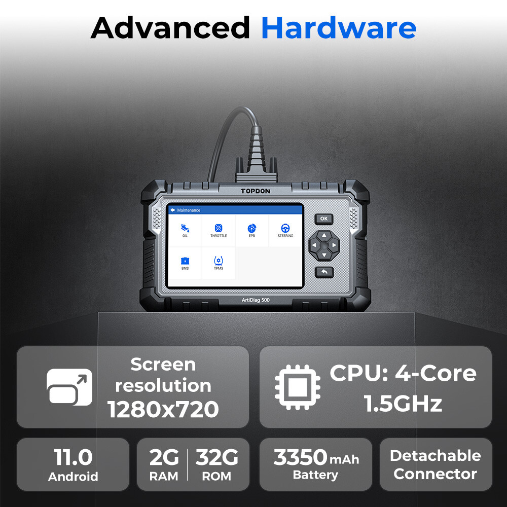 🔥2024 TOPDON AD500 OBD2 Scanner Code Reader Check Engine Transmission ABS SRS