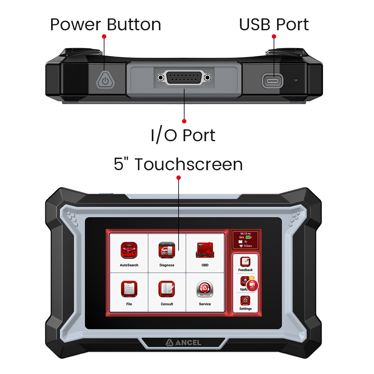 DS100 OBD2 Scanner Car Diagnostic Tool ABS SRS Engine AT Throttle Relearn OIL HD