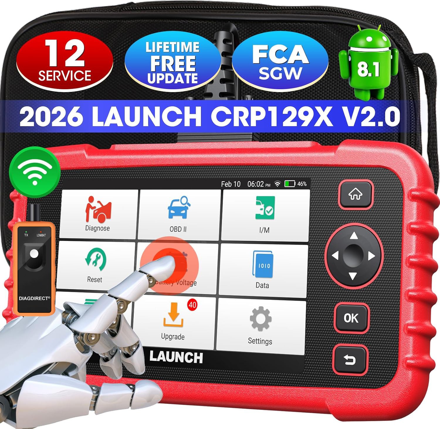 2026 Newest LAUNCH CRP129X V2.0 Elite OBD2 Diagnostic Scanner Upgrade of CRP123X