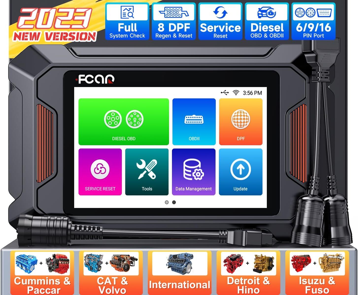 Fcar F802 OBD2 Scanner Heavy Duty Truck Diagnostic Tool Full System DPF Regen
