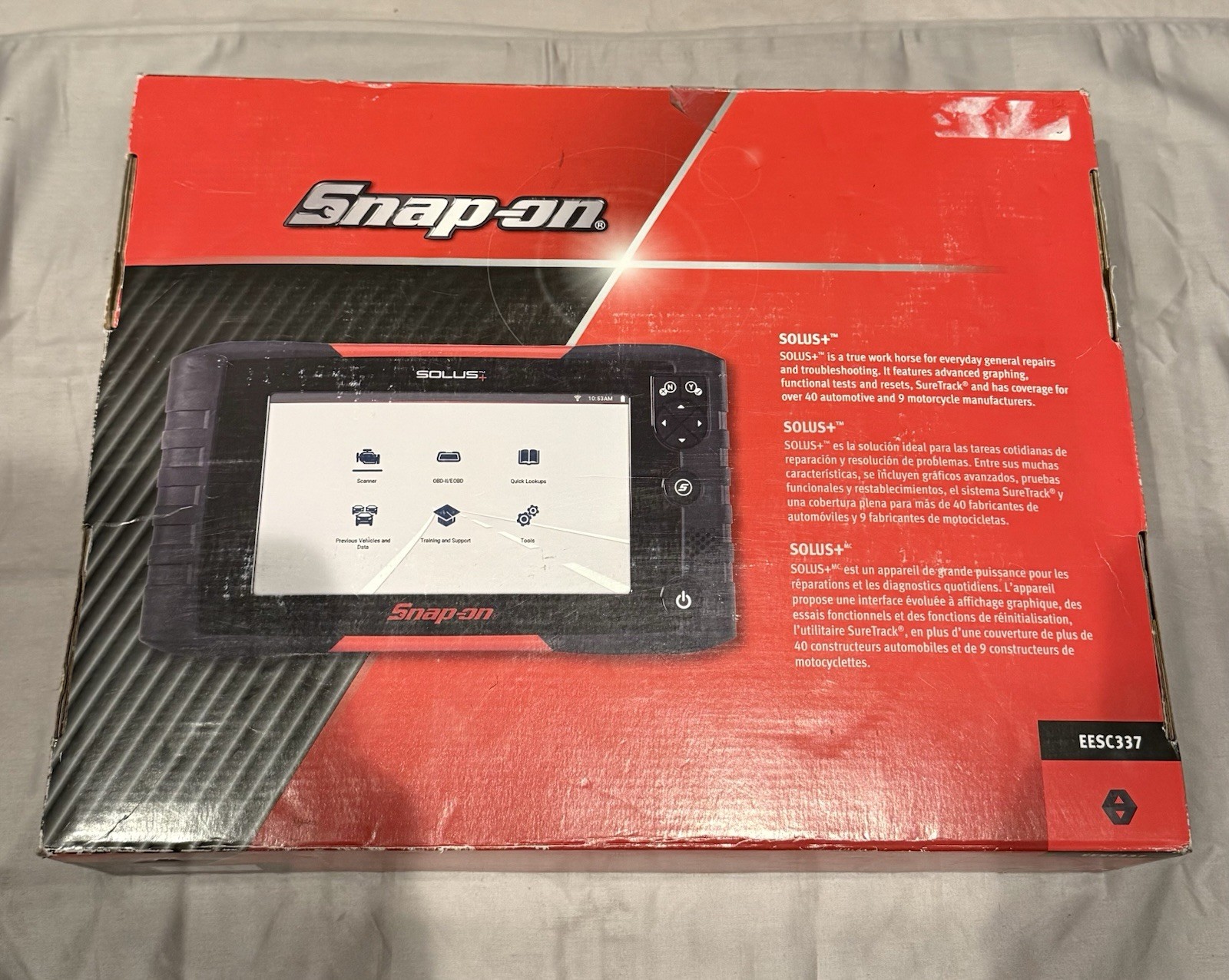 Snap-on Tools SOLUS Plus EESC337 Automotive Diagnostic Scanner 24.4 Software