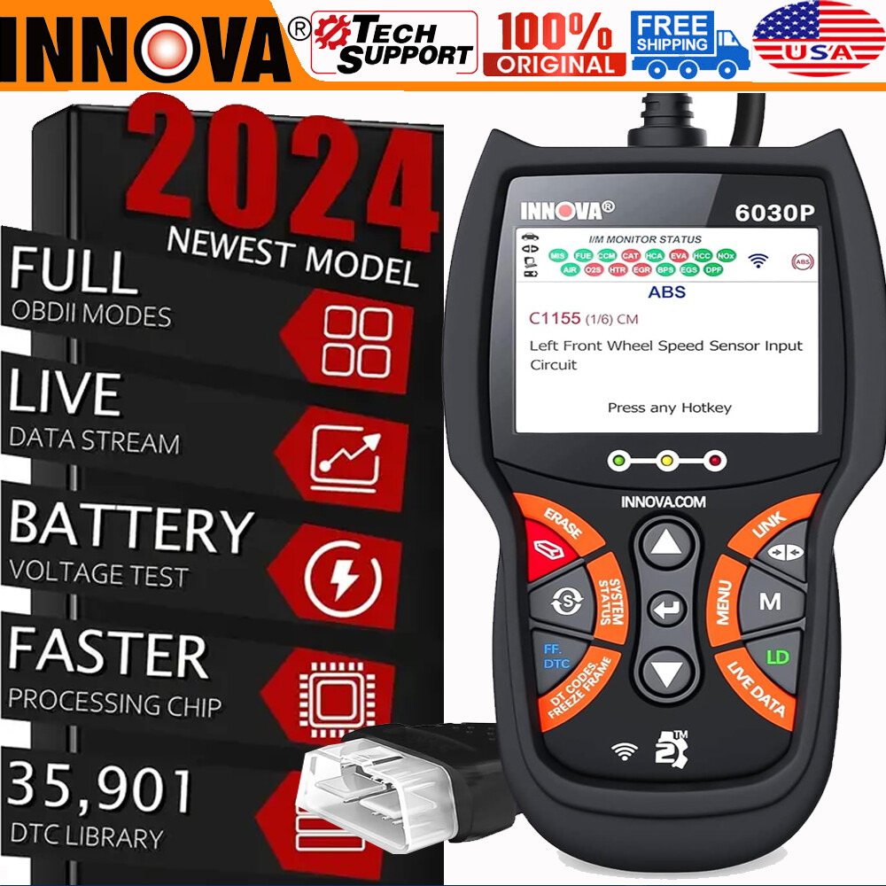 INNOVA 6030P OBD2 Scanner Engine ABS Battery System Code Reader Diagnostic Tool