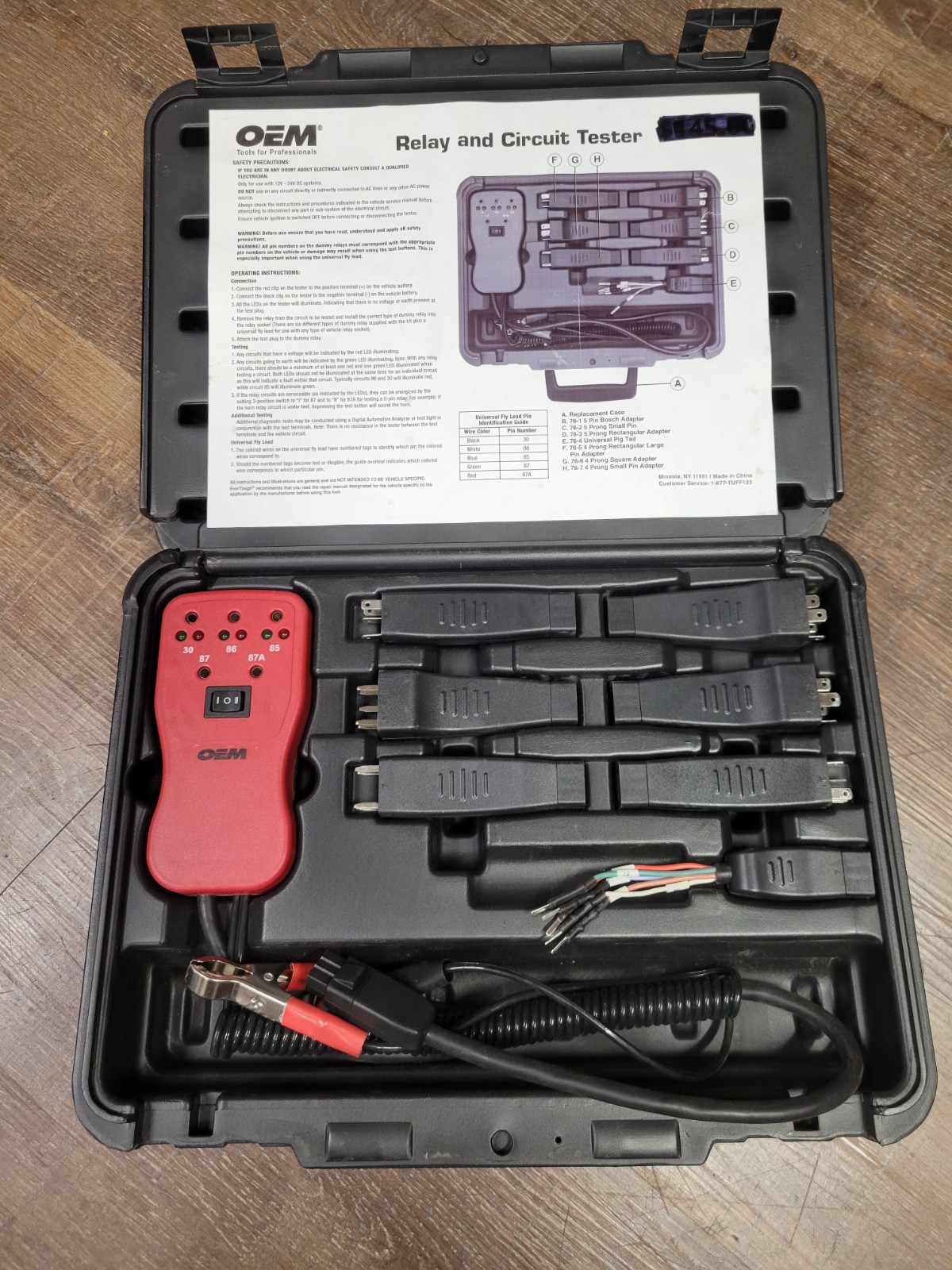 Oemtools Deluxe 12 24 Volt Relay Circuit Tester Kit