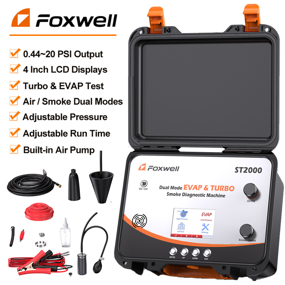 ANCEL Automotive Smoke Machine Leak Detector EVAP Car Pipe System Vacuum Tester