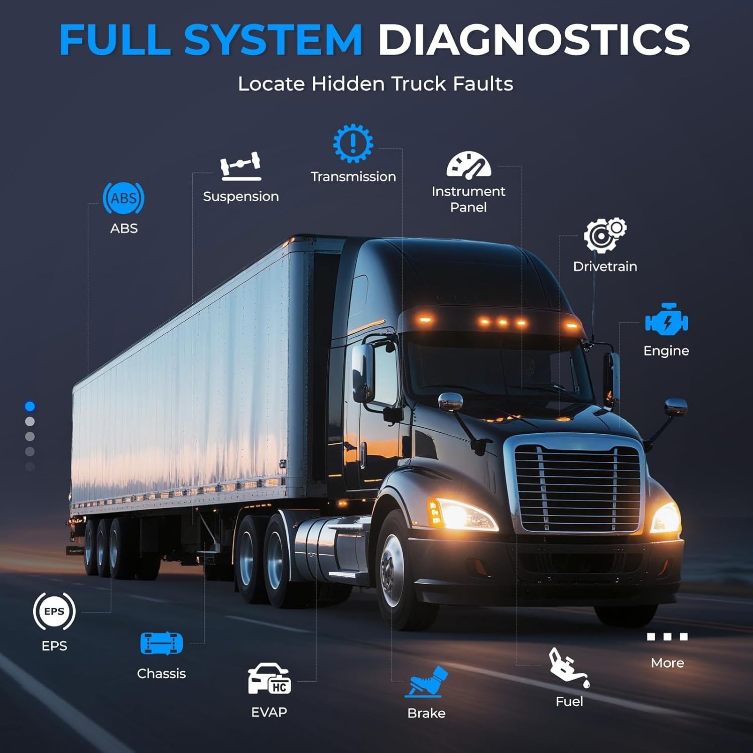 Heavy Duty Truck Scan Tool DPF Regen Tool Full System Diagnostic Diesel Scanner