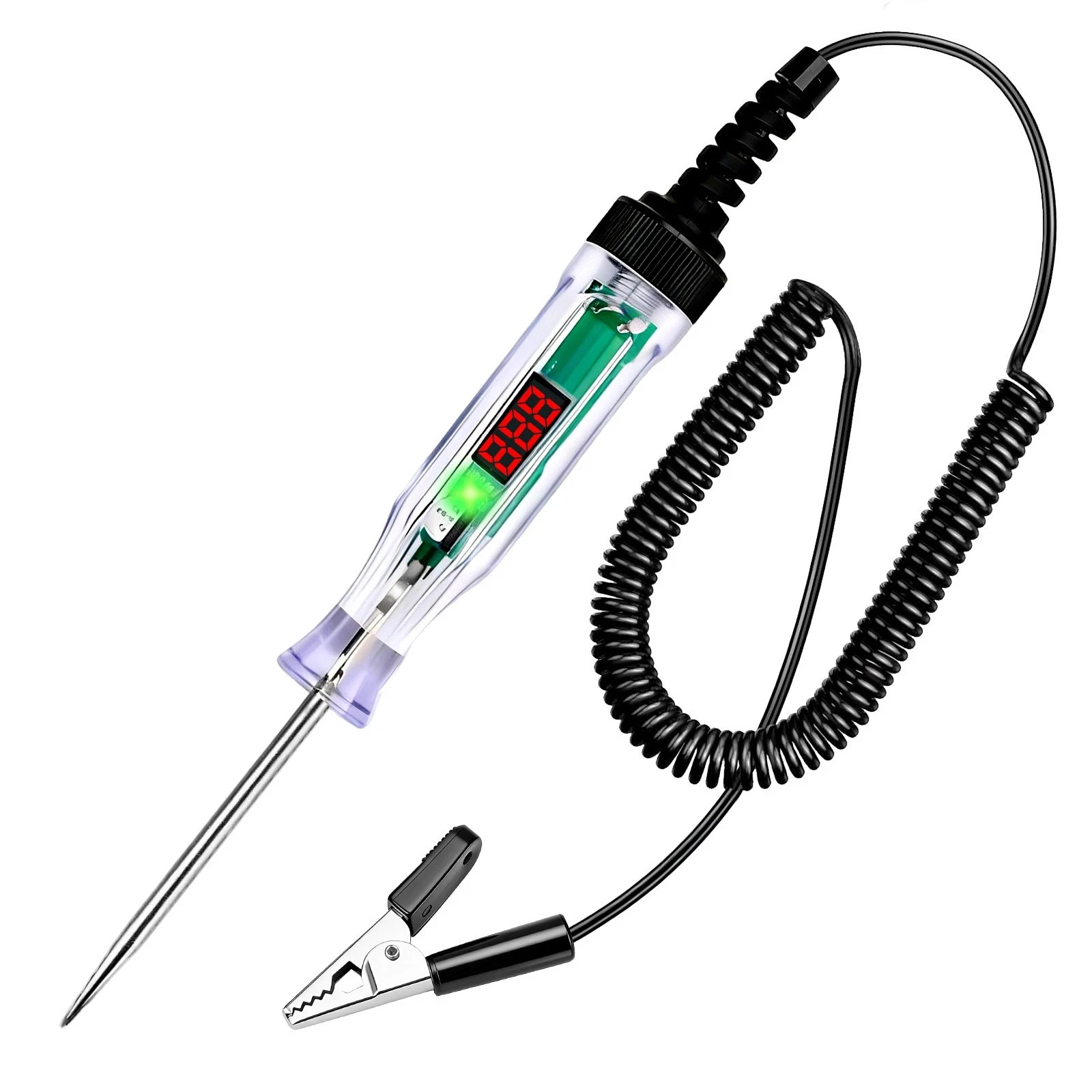 Automotive Circuit Tester Pen Digital Voltage Test Light 6-72V DC for Car Truck