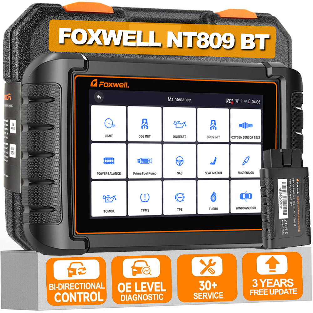 Foxwell NT809BT All System Bidirectional OBD2 Scanner Car Diagnostic ABS SRS Oil