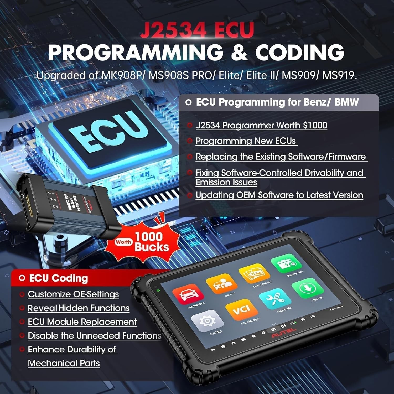 2026 Autel MaxiSys ULTRA Lite 2 Years Free Update Diagnostic Scanner Programming