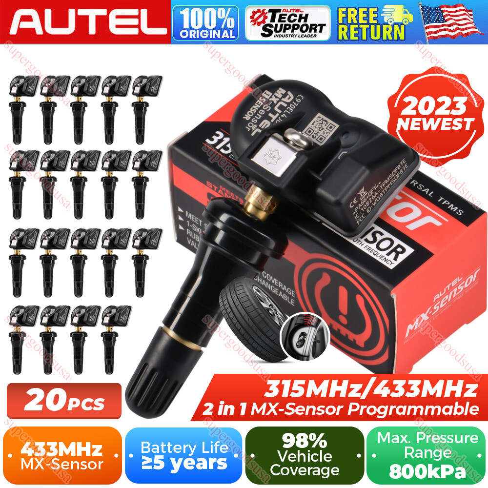 Autel TPMS Sensor MX-Sensor 315MHz & 433MHz Programmable Universal Rubber Valve
